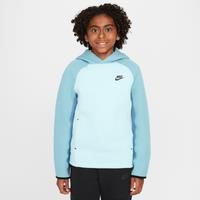 Nike Sportswear Tech Fleece Older Kids' (Boys') Pullover Hoodie - Blue - Cotton/Polyester
