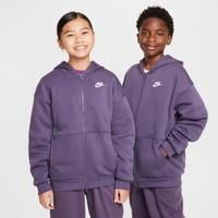 Nike Sportswear Club Fleece Older Kids' Oversized Full-Zip Hoodie - Purple - Cotton/Polyester