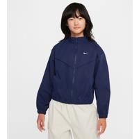 Nike Sportswear Girls' Oversized Lightweight Jacket - Blue - Polyester