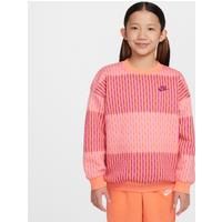 Nike Sportswear Club Fleece Older Kids' (Girls') Oversized Sweatshirt - Pink - Cotton/Polyester