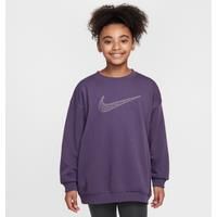 Nike Girls Shine Club Fleece Oversized Crew Sweatshirt - - Size S/G