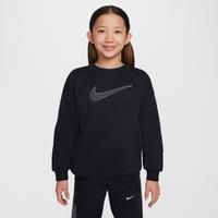 Nike Sportswear Club Fleece Older Kids' (Girls') Oversized Sweatshirt - Black - Cotton/Polyester