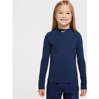 Nike Sportswear Girls' Long-Sleeve Top - Blue - Cotton/Polyester/Elastane