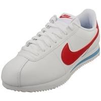 Nike Women/'s Cortez Leather Sneaker, White Varsity Red Varsity Blue, 8 UK