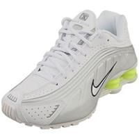 Nike Shox R4 Womens Fashion Trainers in White Silver - 6 UK