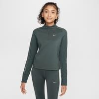 Nike Pro Girls' Therma-FIT 1/2-Zip Top - Green - Polyester/Elastane