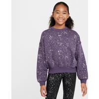Nike Sportswear Club Fleece Older Kids' (Girls') Crew-Neck Sweatshirt - Purple - Cotton/Polyester
