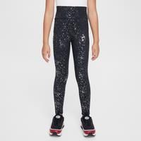 Nike One Older Kids' (Girls') Dri-FIT High-Waisted Leggings - Black - Polyester/Elastane