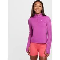 Nike Pro Girls' Therma-FIT 1/2-Zip Top - Purple - Polyester/Elastane