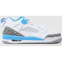 Nike Jordan white & pl blue spizike low Boys Youth trainers