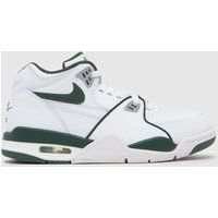 Nike white & green air flight 89 Youth trainers