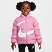 Nike Toddler Wrapped Swoosh Debossed Quilted Jacket - Pink - Polyester