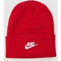 Nike red futura peak beanie