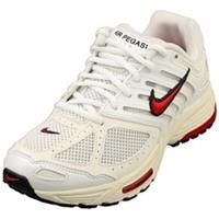Nike Air Pegasus 2005 Womens Fashion Trainers in White Red - 6.5 UK