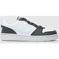 Nike grey multi court borough low Youth trainers
