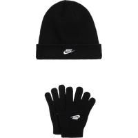 Nike Younger Kids' Club Beanie and Gloves Set - Black - Acrylic