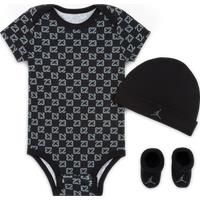 Nike Jordan Monogram Baby (09M) 3-Piece Boxed Set - Black - Cotton