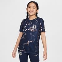 Chelsea F.C. Academy Pro SE Older Kids' Nike Dri-FIT Football Pre-Match Short-Sleeve Top - Blue - Polyester