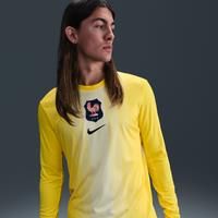FFF 2025/26 Stadium Goalkeeper Men's Nike Dri-FIT Football Replica Long-Sleeve Shirt - Yellow - Polyester