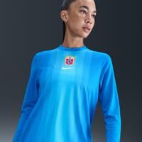 Norway 2025/26 Stadium Goalkeeper Women's Nike Dri-FIT Football Replica Long-Sleeve Shirt - Blue - Polyester