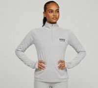 Nike Pacer Dri-Fit Quarter Zip Top (Women), Lt Iron Ore, HM4329-014, XS
