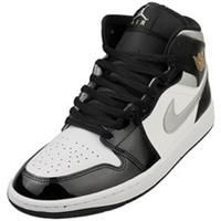 Nike Air Jordan 1 Mid Se Mens Fashion Trainers in Black White - 8.5 UK