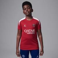 Nike Paris Saint-Germain Strike Fourth Older Kids' Jordan Dri-FIT Football Knit Short-Sleeve Top - Red - Polyester