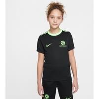 Australia Academy Pro Older Kids' Nike Dri-FIT Football Knit Short-Sleeve Top - Black - Polyester