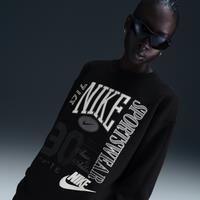 Nike Sportswear Women's Oversized Crew-Neck French Terry Sweatshirt - Black - Cotton