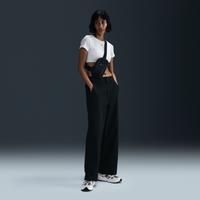 Nike Sportswear Collection Women's Mid-Rise Twill Trousers - Black - Cotton/Polyester/Elastane