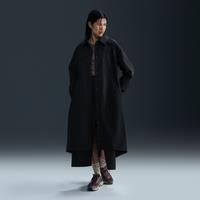 Nike Sportswear Collection Women's Loose Twill Trench Coat - Black - Cotton/Polyester/Elastane