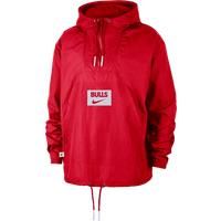 Chicago Bulls Club Courtside Men's Nike NBA Anorak - Red - Nylon