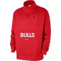 Chicago Bulls Club Courtside Men's Nike NBA 1/2-Zip Top - Red - Cotton/Polyester