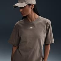 Nike Womens Boyfriend Swoosh T-Shirt - Brown - Size S