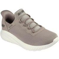 Skechers BOBS Sport Squad Chaos Textile Women's Taupe Trainers New