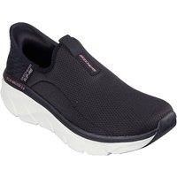 Skechers Women/'s D/'LUX Walker 2.0 Happy Step, Black Mesh/Pink Trim, 3 UK