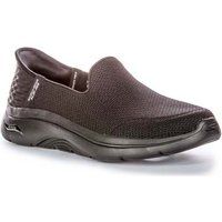 Skechers Go Walk Arch Fit 2.0 Delara Slip In Trainers All Black Womens UK 3 - 8