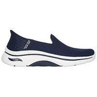 Skechers Go Walk Arch Fit 2.0 Slip-In Athletic Trainer - Navy Textile/White Trim