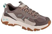Skechers Women/'s D/'Lites Hiker Sneaker, Chocolate Leather/Synthetic/Tan Trim, 4 UK