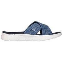 Skechers Go Walk Flex Crossband Slide - Navy