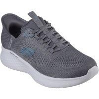 Skechers Men/'s Skech-lite Pro Trainers, Charcoal Mesh Blue Trim, 7 UK