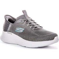 Skechers Men/'s Skech-lite Pro Trainers, Charcoal Mesh Blue Trim, 12 UK