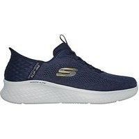 Skechers Men/'s Skech-lite Pro Trainers, Navy Mesh Yellow Trim, 8 UK