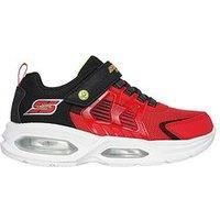 Skechers Boys Trainers S Lights Prismatron Touch Fastening red UK Size
