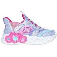 Skechers Infant Girls Infinite Heart Lights Trainer