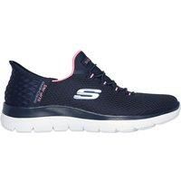 Women's Skechers Slip Ins Summits Diamond Dream Fitness Walking Trainers - Navy