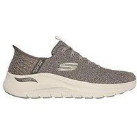 Skechers Men/'s Arch FIT 2.0 Look Ahead Sneaker, Taupe, 9 UK