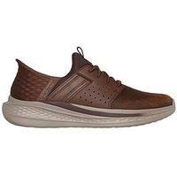 Skechers USA Men/'s Men/'s Slade Zachary Sneaker, Brown, 8 UK