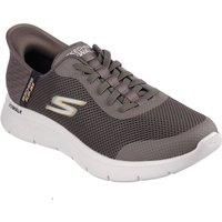 Skechers Mens Slip Ins: Go Walk Flex Hands Up Runners Brown 11 (46)