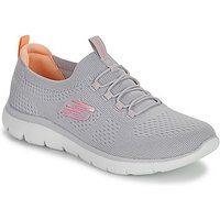 Skechers Womens Summits Top Player Sneaker, Gray Knit Pink Coral Trim, 3 UK